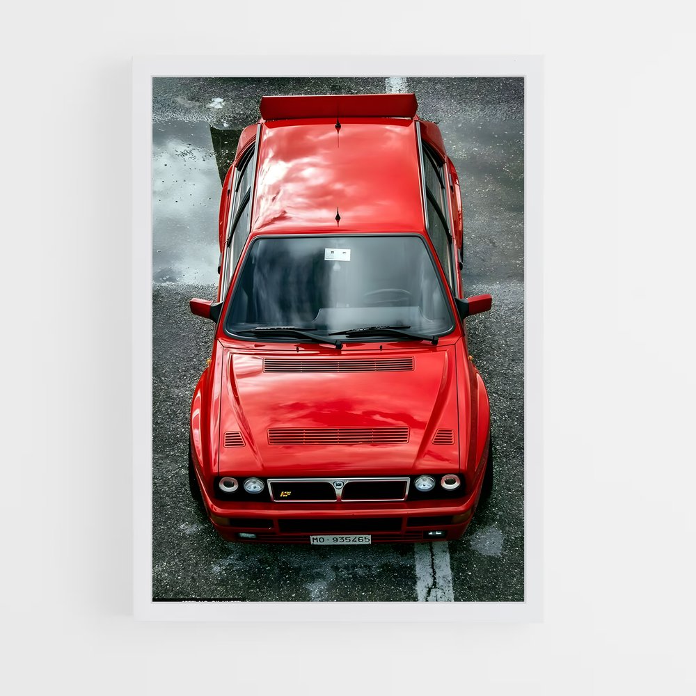 Poster Delta Rouge – affiche Lancia (vue 3)